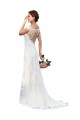 Lace Chapel Train Bateau Neck Sheath Sexy Wedding Dress Stockport