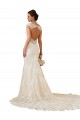 Lace Keyhole Back Chapel Train Sweetheart Mermaid Modern Wedding Dress Stockport