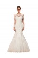 Lace Chapel Train Bateau Neck Mermaid Sexy Wedding Dress Stockport