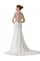 Soft Chiffon Chapel Train Sweetheart Sheath Beach Wedding Dress Stockport