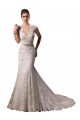 Lace Chapel Train Halter Neck Mermaid Wedding Dresses Stockport