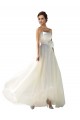 Soft Chiffon Long Strapless A-Line Wedding Dress Stockport