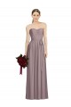 Soft Chiffon Long Sweetheart Dusty Rose A-Line Bridesmaid Dress Stockport