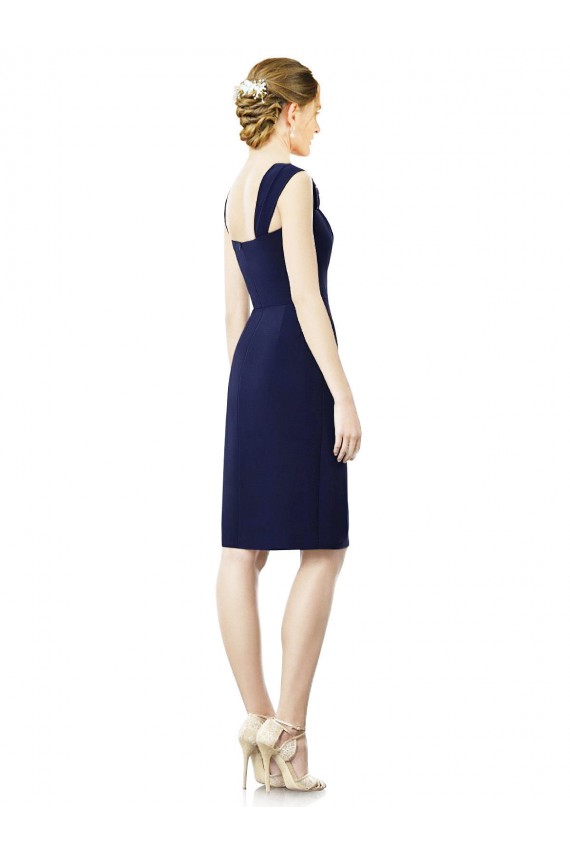 Soft Chiffon Knee Length Sweetheart Sheath Bridesmaid Dress Stockport