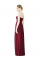 Soft Chiffon Long Sweetheart Burgundy A-Line Evening Dress / Bridesmaid Dress Stockport