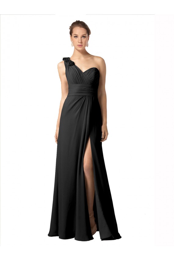 Soft Chiffon Long One Shoulder A-Line Bridesmaid Dress / Formal Dress Stockport