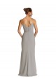 Soft Chiffon Long Spaghetti Straps Sheath Bridesmaid Dress Stockport