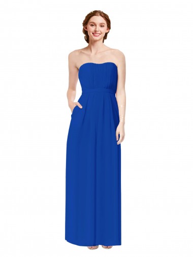 Soft Chiffon Open Back Long Sweetheart Sheath Bridesmaid Dress Stockport