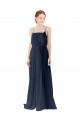 Chiffon Open Back Long Spaghetti straps A-Line Bridesmaid Dress / Evening Gowns Stockport
