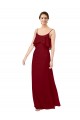 Soft Chiffon V-Back Long Scoop Neck Sheath Bridesmaid Dress Stockport