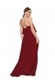 Chiffon Criss Cross Open Back Long Spaghetti Straps A-Line Bridesmaid Dress Stockport