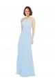Soft Chiffon Long Halter Neck A-Line Wedding Party Dress Stockport