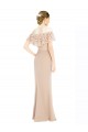 Soft Chiffon & Lace Long Off the Shoulder Champagne A-Line Prom Dress / Bridesmaid Dress Stockport