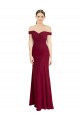Soft Chiffon Long Off the Shoulder Mermaid Black Tie Prom Dress / Bridesmaid Dress Stockport