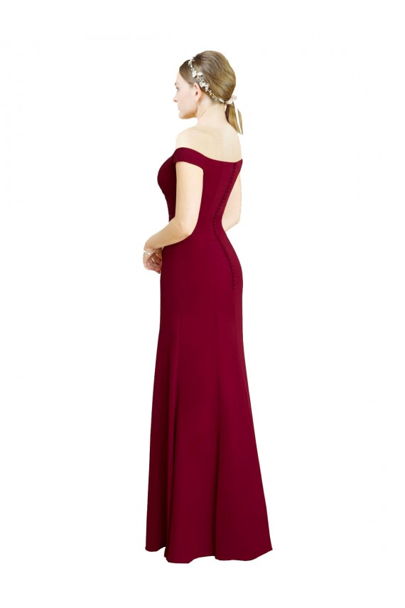 Soft Chiffon Long Off the Shoulder Mermaid Black Tie Prom Dress / Bridesmaid Dress Stockport