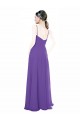 Soft Chiffon Long Spaghetti Straps Purple A-Line Bridesmaid Dress Stockport