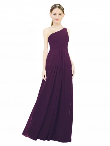 Chiffon Long One Shoulder A-Line Bridal Party Dress / Evening Dress Stockport