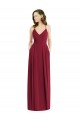 Soft Chiffon Open Back Long Spaghetti Straps A-Line Semi Formal Evening Dress / Bridesmaid Dress Stockport