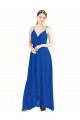 Luxe Chiffon Open Back Long Spaghetti Straps A-Line Bridesmaid Dress Stockport