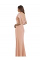 Soft Chiffon Low Back Long Boat Neck Mermaid Prom Dress / Bridesmaid Dress Stockport