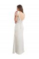 Soft Chiffon & Satin V-Back Long Boat Neck Mermaid Bridesmaid Dress Stockport