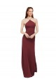 Soft Chiffon Open Back Long Halter Neck Sheath Formal Dress / Bridesmaid Dress Stockport