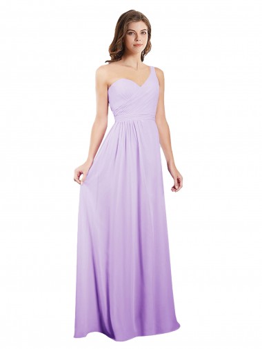 Chiffon Long One Shoulder A-Line Bridesmaid Dress / Evening Dress Stockport