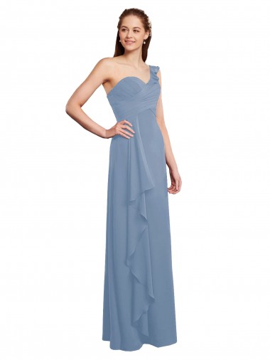 Chiffon Long One Shoulder A-Line Formal Dress / Bridesmaid Dress Stockport