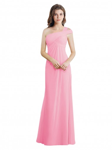Chiffon Long One Shoulder A-Line Bridesmaid Dress Stockport