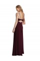 Chiffon Open Back Long Spaghetti Straps A-Line Wedding Party Dress Stockport
