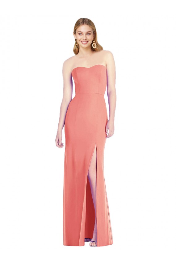 Soft Chiffon Long Sweetheart Desert Rose Trumpet Bridesmaid Dress Stockport