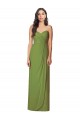 Soft Chiffon Long Sweetheart Olive Green Trumpet Bridesmaid Dress Stockport