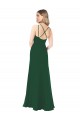 Soft Chiffon Long V-Neck Dark Green A-Line Bridesmaid Dress Stockport