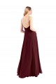 Chiffon Low Back Long Floor Length Spaghetti Straps A-Line Bridesmaid Dress Stockport