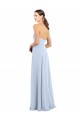 Soft Chiffon Long Strapless Light Sky Blue A-Line Bridesmaid Dress Stockport