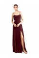 Chiffon Long Spaghetti Straps A-Line Bridesmaid Dress / Evening Dress Stockport