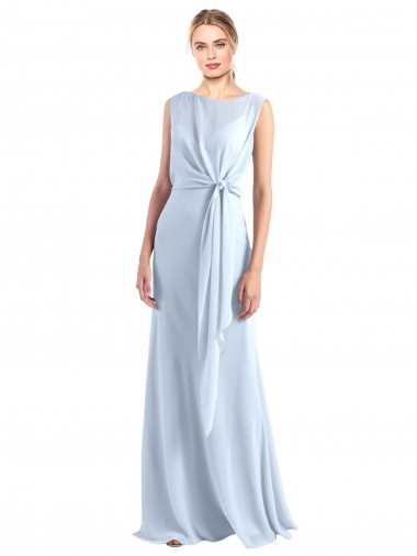 Chiffon Keyhole Back Long V-Neck A-Line Bridesmaid Dress / Evening Gowns Stockport