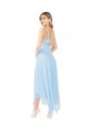 Soft Chiffon Keyhole Back Midi Length V-Neck A-Line Bridesmaid Dress Stockport