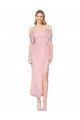 Soft Chiffon Knee Length Off the Shoulder Mermaid Formal Evening Gown / Prom Dress / Bridesmaid Dress Stockport
