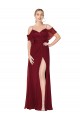 Soft Chiffon V-Back Long Off the Shoulder Trumpet Formal Evening Gown / Prom Dress / Bridesmaid Dress Stockport