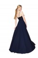 Soft Chiffon & Sequin Long Spaghetti Straps A-Line Semi Formal Evening Dress / Prom Dress / Bridesmaid Dress Stockport