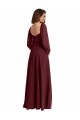 Chiffon Long Square Neck A-Line Bridesmaid Dress / Evening Dress Stockport