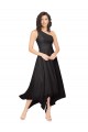 Soft Chiffon Midi Length One Shoulder A-Line High Low Bridesmaid Dress Stockport