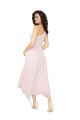 Soft Chiffon Midi Length One Shoulder A-Line High Low Bridesmaid Dress Stockport