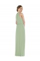 Soft Chiffon Long High Neck A-Line Semi Formal Evening Dress / Bridesmaid Dress Stockport