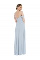 Soft Chiffon Long Off the Shoulder Sea Glass A-Line Semi Formal Evening Dress / Bridesmaid Dress Stockport