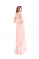 Soft Chiffon Long Off the Shoulder A-Line High Low Bridesmaid Dress Stockport