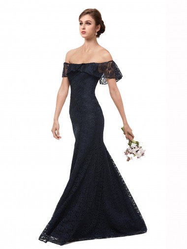 Lace Long Off the Shoulder Mermaid Prom Dress / Bridesmaid Dress Stockport