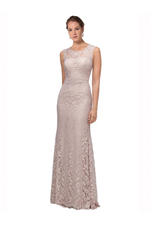 Lace Long Illusion Neck Mermaid Prom Dress / Bridesmaid Dress Stockport
