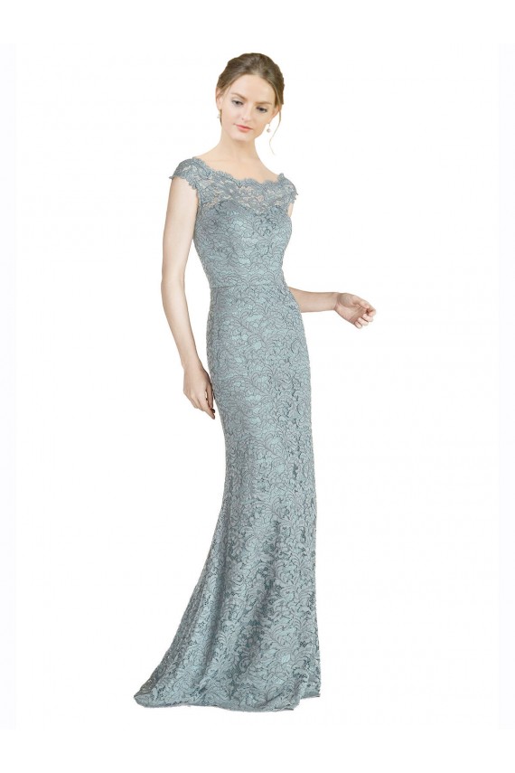 Lace Long Off the Shoulder Mermaid Prom Dress / Bridesmaid Dress Stockport